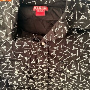 Ranch Black and White Men's Casual Shirt